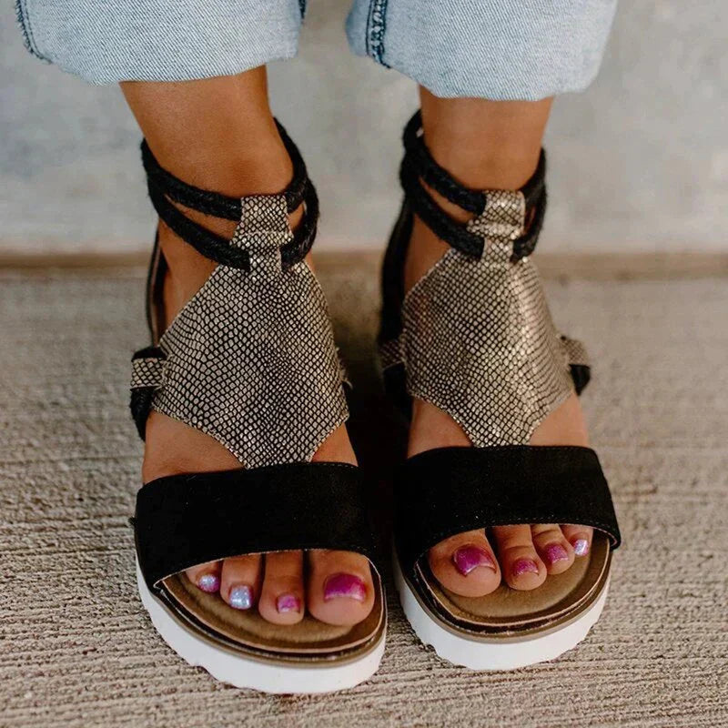 Wedge Heels Open Toe Summer Sandals