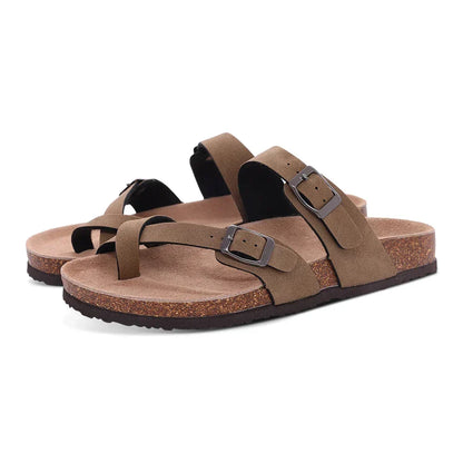 Sandalen met suède voetbed