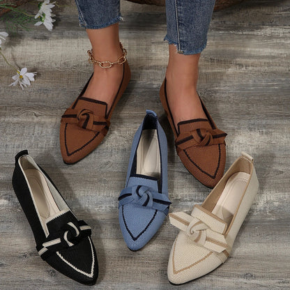 Dames Striknot Puntige Casual Schoenen