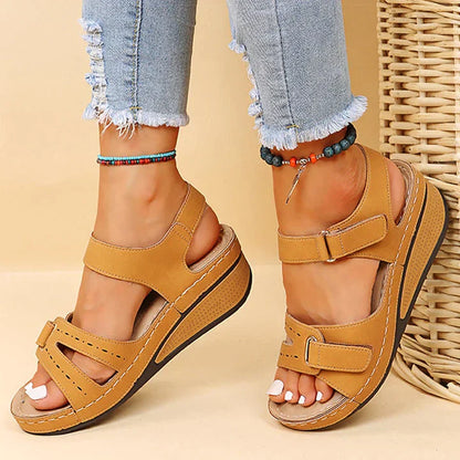 Womens Wedge Hollow Out Sandalen