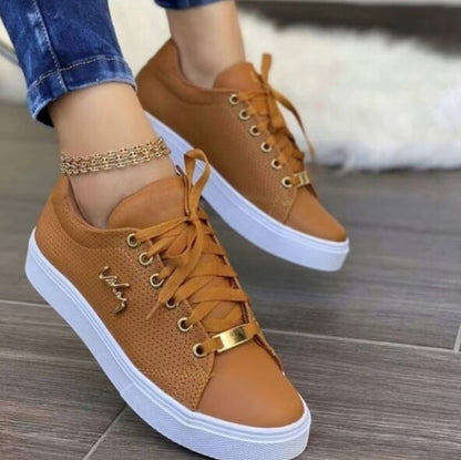 Vrouwen ronde teen platform casual rubberen schoenen