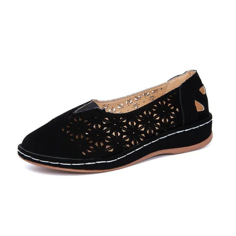 Elegante Slip-on Loafers met Hol Patroon