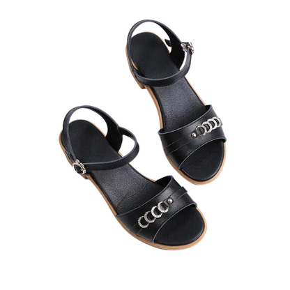 Halfhoge platte casual sandalen