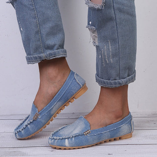 Damesschoenen Denim Flats Jeans Schoenen