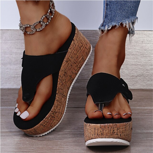 Women's Flops Open Toe Wedge Heel