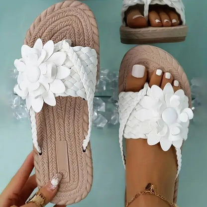 Florale canvas slippers voor de zomer