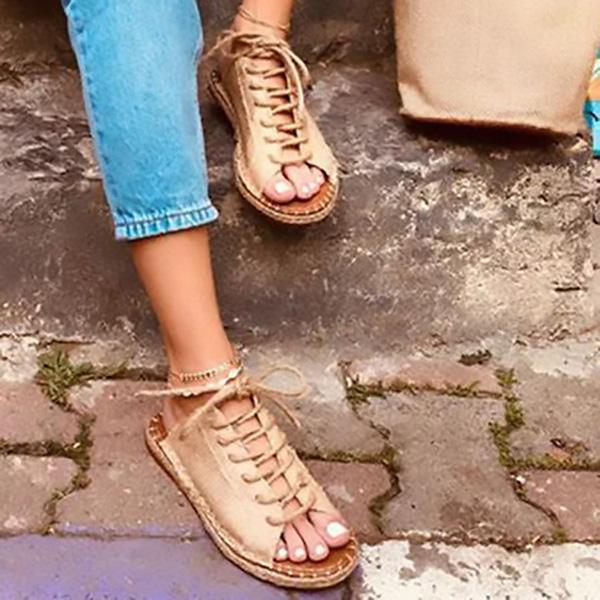 Vrouwen Casual Zomer Veterschuif Sandalen