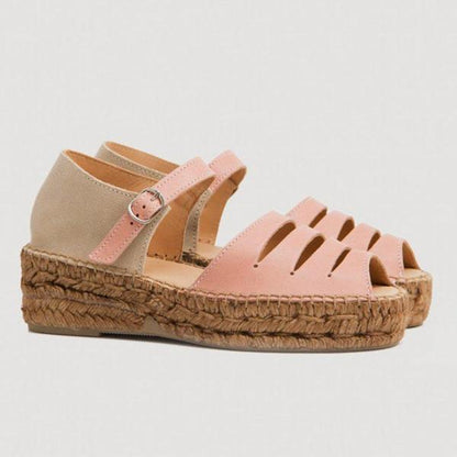 Boho espadrille sleehakken