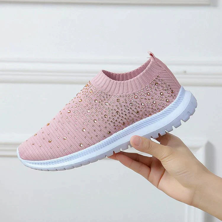 Gevulkaniseerde schoenen Sneakers Vrouwen Trainers Gebreide Sneakers Vrouwen Slip-on