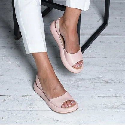 Open toe platform elevator women sandals