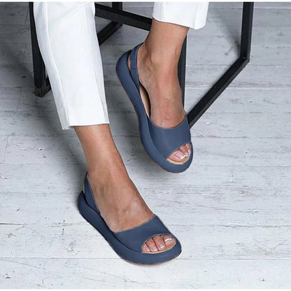 Open toe platform elevator women sandals