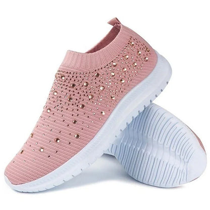 Gevulkaniseerde schoenen Sneakers Vrouwen Trainers Gebreide Sneakers Vrouwen Slip-on