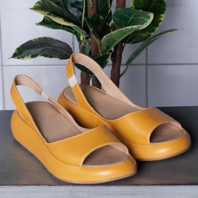 Open toe platform elevator women sandals