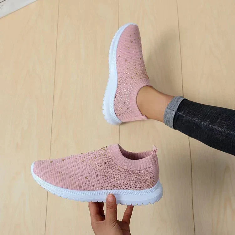 Gevulkaniseerde schoenen Sneakers Vrouwen Trainers Gebreide Sneakers Vrouwen Slip-on