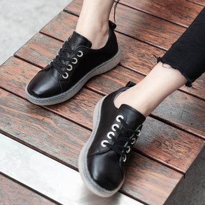 Babakud Casual Flat Leather Soft Bottom Women Shoes 35-41