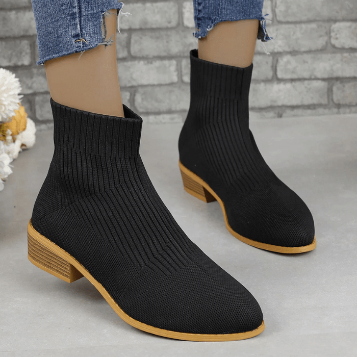 BOTTINES CHAUSSETTES ? PETIT TALON JAUNE / 36