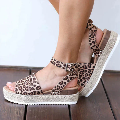 Damessandaal met platform Espadrilles