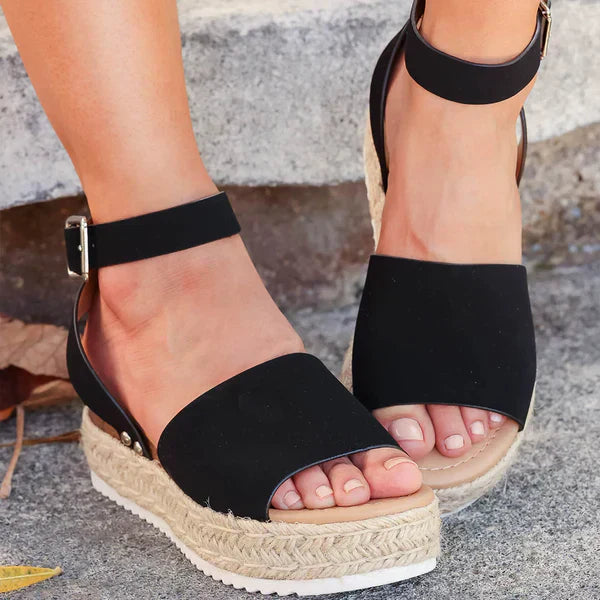 Damessandaal met platform Espadrilles