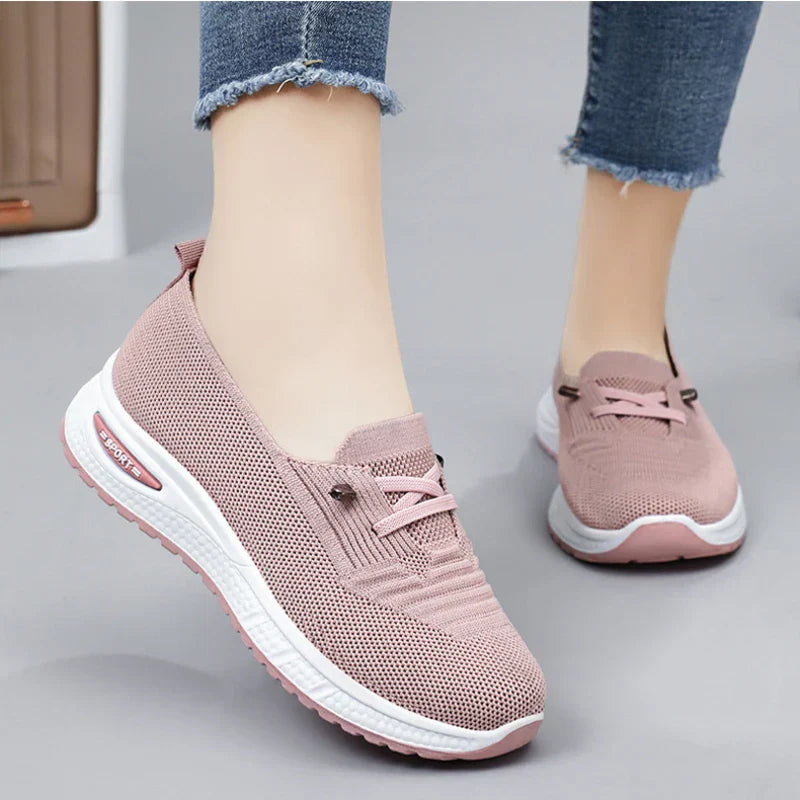 Dames Mesh Gebreide Slip-On Schoenen