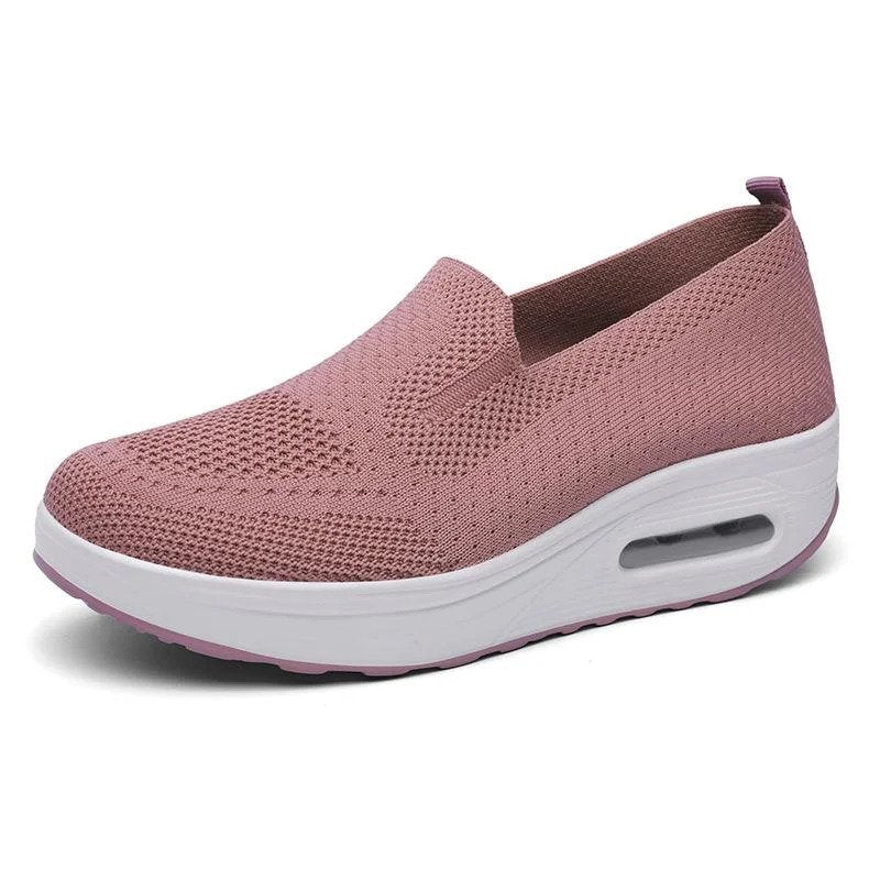 Vrouwen Orthopedische Sneakers, Kussen Platform Diabetische Wandelschoenen Slip On