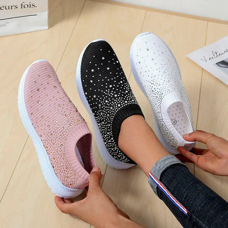 Gevulkaniseerde schoenen Sneakers Vrouwen Trainers Gebreide Sneakers Vrouwen Slip-on