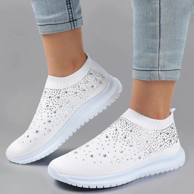 Gevulkaniseerde schoenen Sneakers Vrouwen Trainers Gebreide Sneakers Vrouwen Slip-on