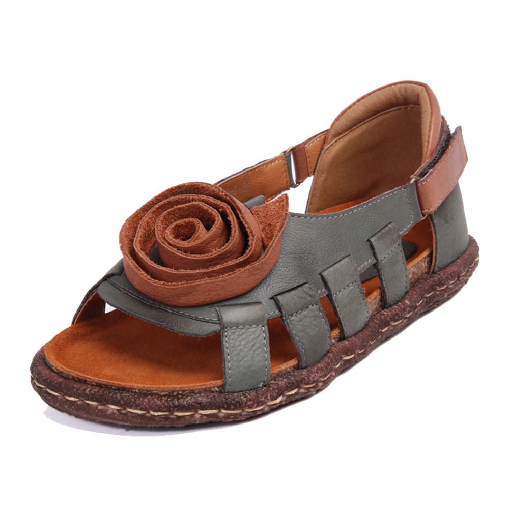 Handgemaakte leren sandalen voor vrouwen