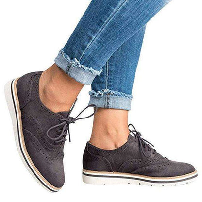 Vrouwen Casual Lace up Oxfords Flats