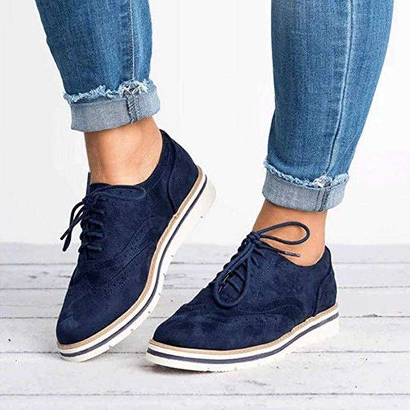 Vrouwen Casual Lace up Oxfords Flats