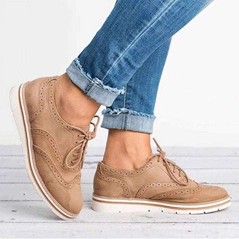 Vrouwen Casual Lace up Oxfords Flats