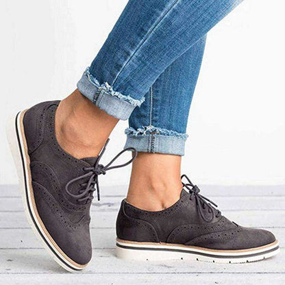 Vrouwen Casual Lace up Oxfords Flats