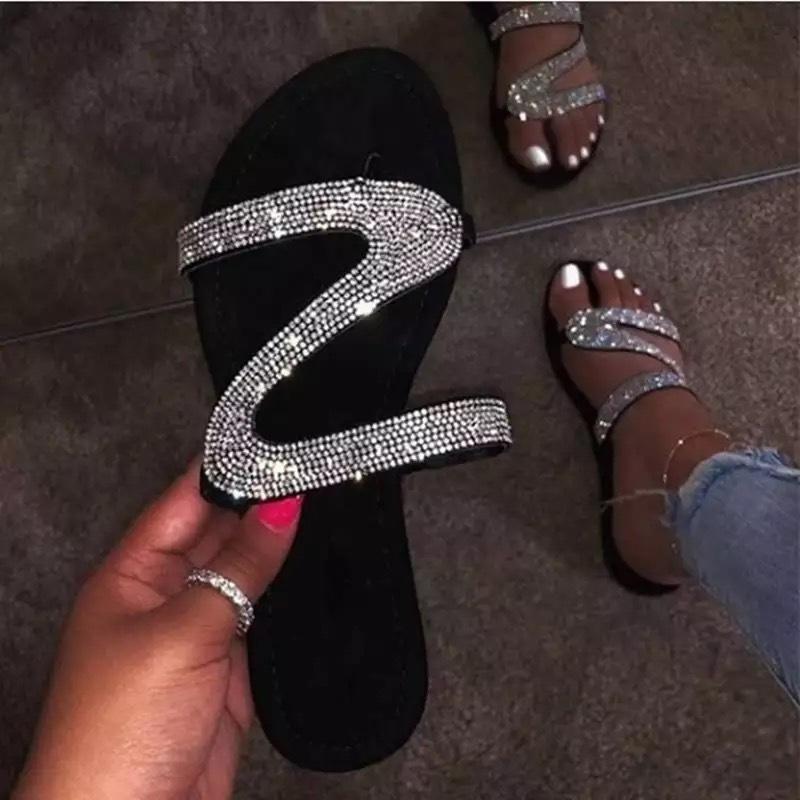 Zomer Vrouwen Strass Flat Flops