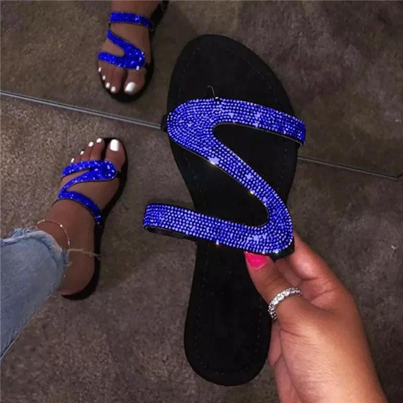 Zomer Vrouwen Strass Flat Flops