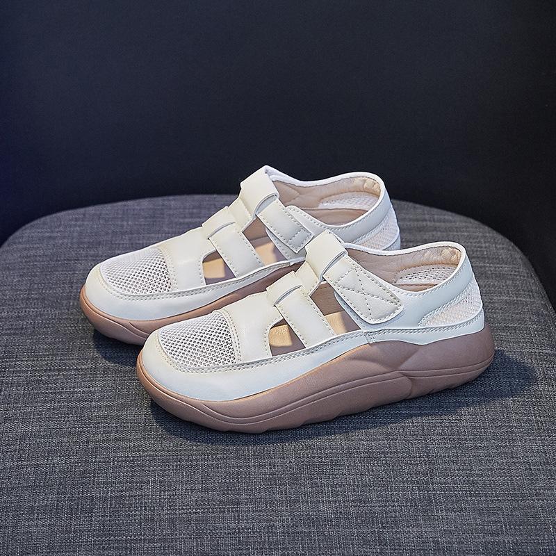 Platform klittenband holle uit Ademend Loafers