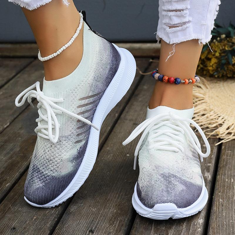 Vrouwen Mode Casual Plus Size Ademende Fly-Woven Mesh Sneakers