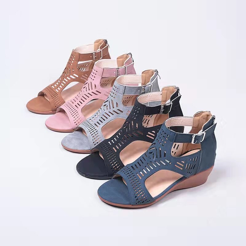 Womens Sandals Open-Toe Wedge heel