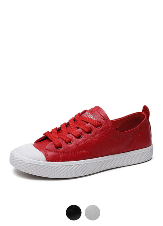 Fashion lederen sneakers lace up casual schoenen