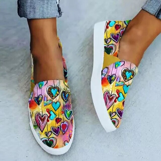 Vrije tijd patchwork comfortabele dame Canvas platte schoenen