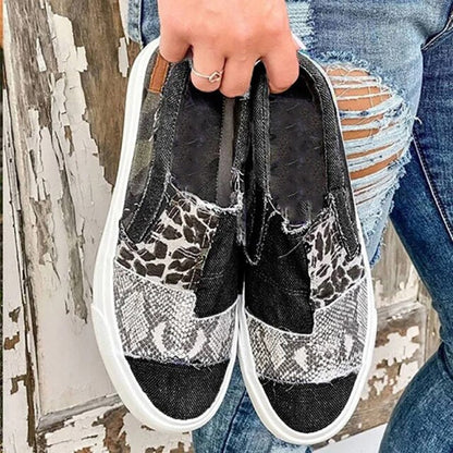 Vrije tijd patchwork comfortabele dame Canvas platte schoenen