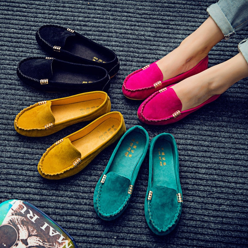 Slip-On Loafers van imitatie suède