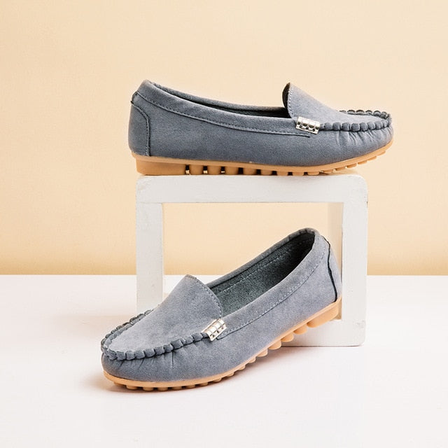 Slip-On Loafers van imitatie suède