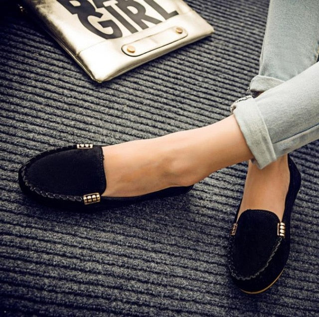 Slip-On Loafers van imitatie suède