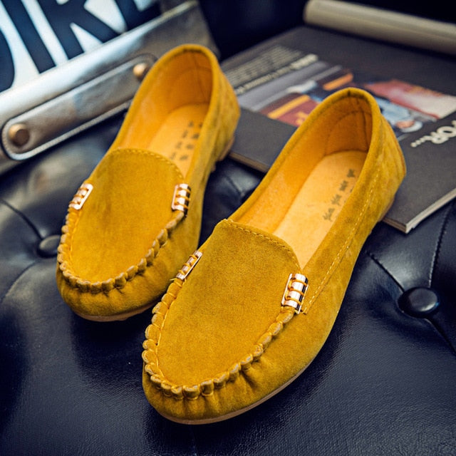 Slip-On Loafers van imitatie suède