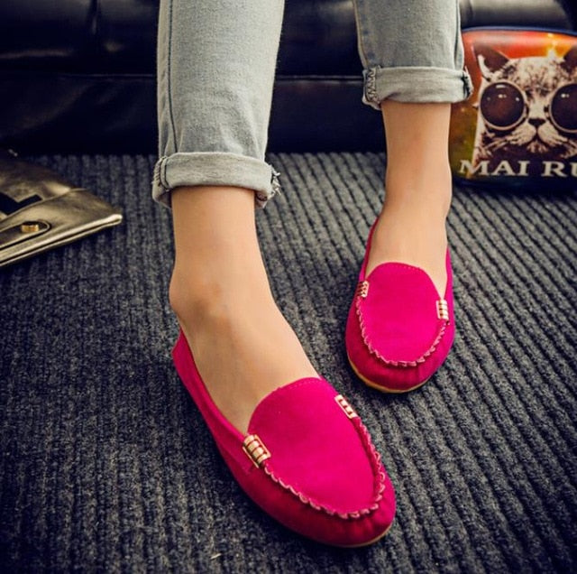 Slip-On Loafers van imitatie suède