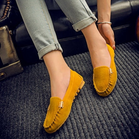 Slip-On Loafers van imitatie suède