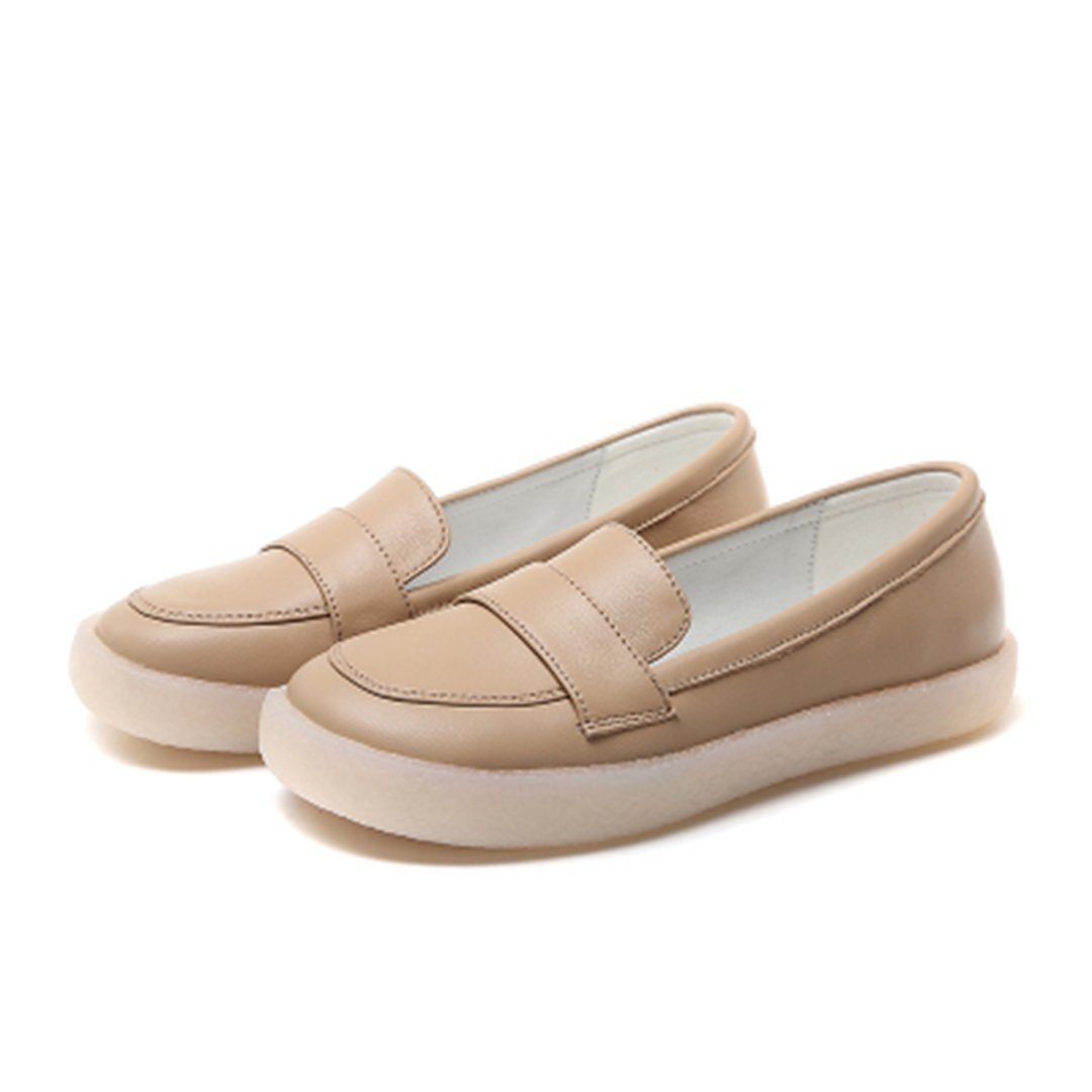 Soft Comfortable Flats Slip On Leather Shoes