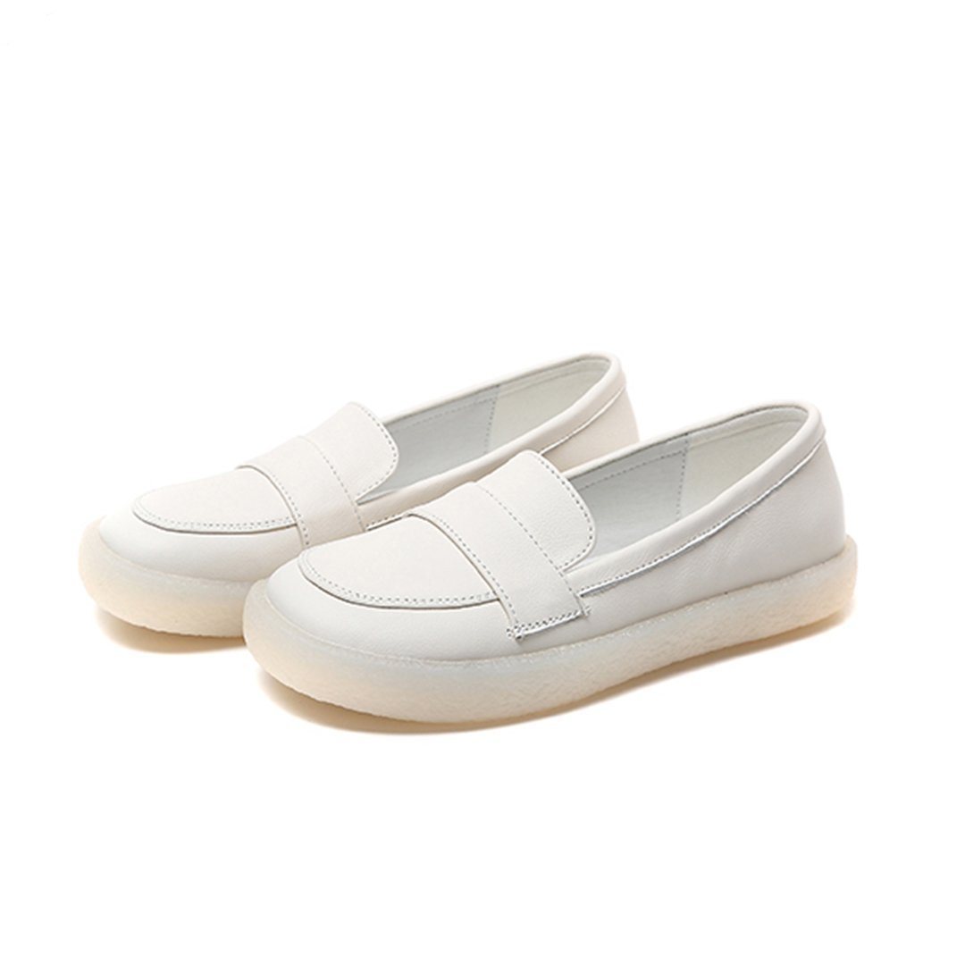 Soft Comfortable Flats Slip On Leather Shoes