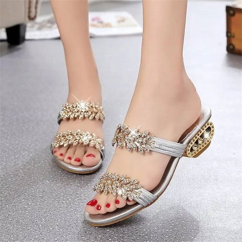 Women Heels Shiny Sandals