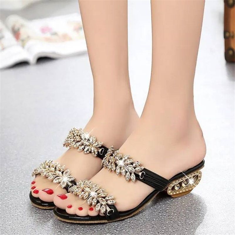 Women Heels Shiny Sandals