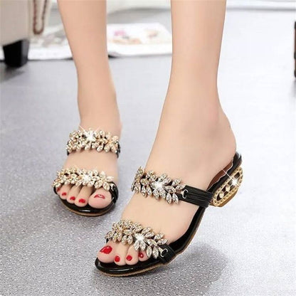 Women Heels Shiny Sandals